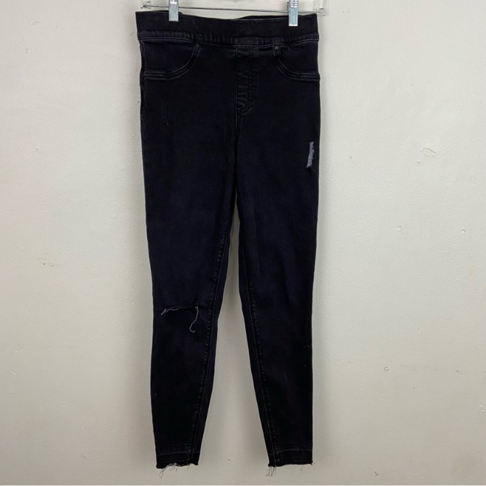 Spanx Distressed Skinny Jeans  Black Medium